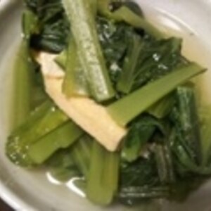 小松菜とえのき茸と油揚げの煮物